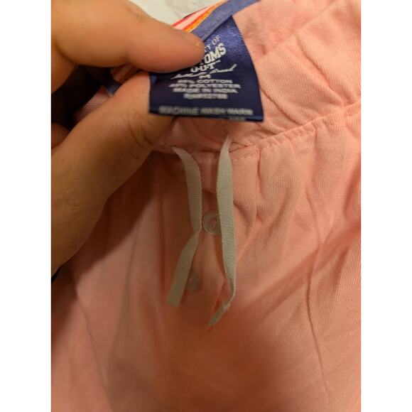 Bottoms Out Gal Size Medium Cotton Pajama Bottoms Drawstring waist Pink - Picture 5 of 7